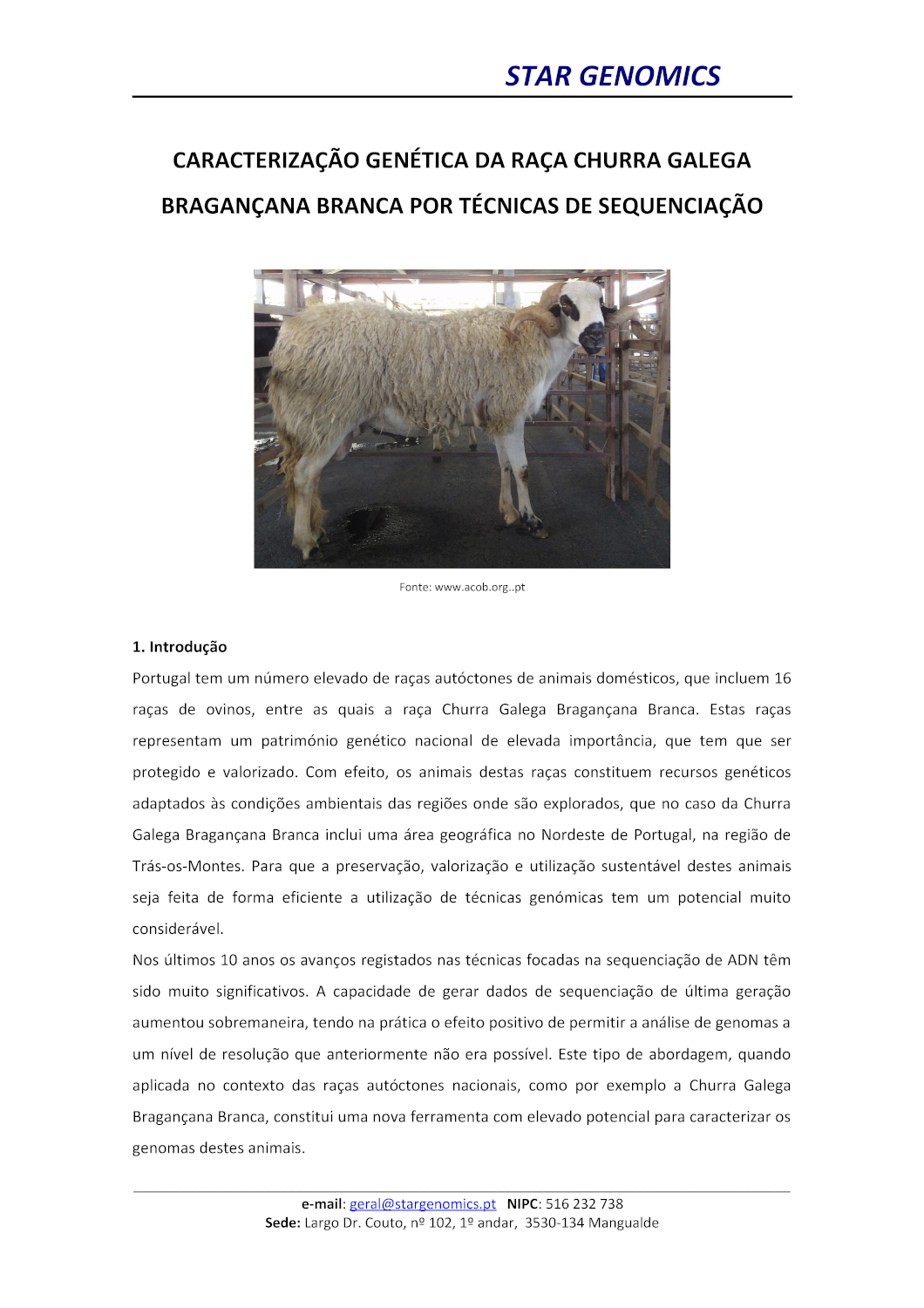 Relatório caracterização genética sequenciação Bragançana Branca Page 01